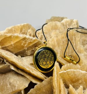 Black & Gold Shungite Pendant by SOLORO