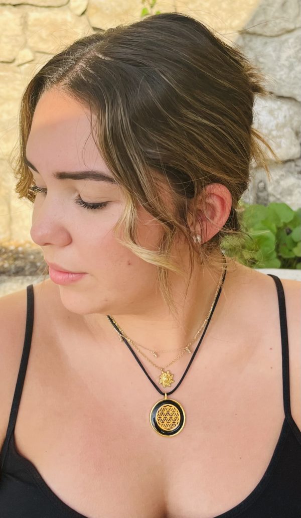 Black & Gold Shungite Pendant by SOLORO