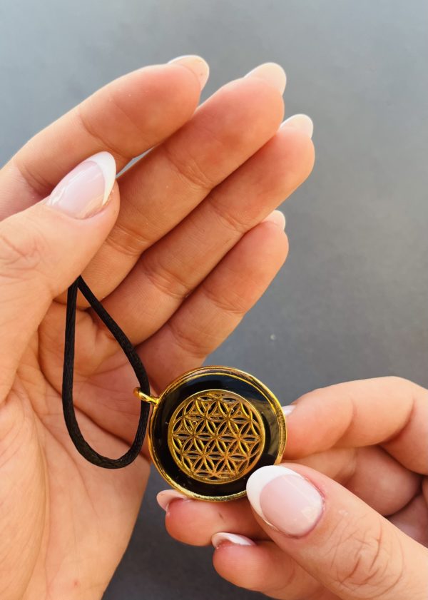 Black & Gold Shungite Pendant by SOLORO